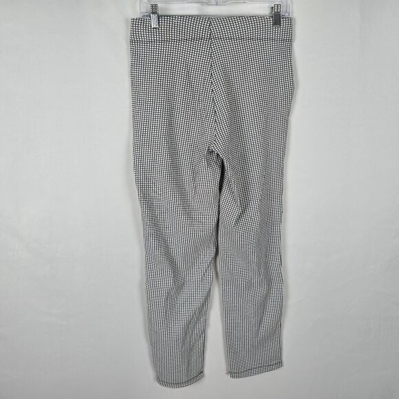 Max Studio Dress Pants Women's M Grey Black White Check Flat Front Pockets - Picture 5 of 16